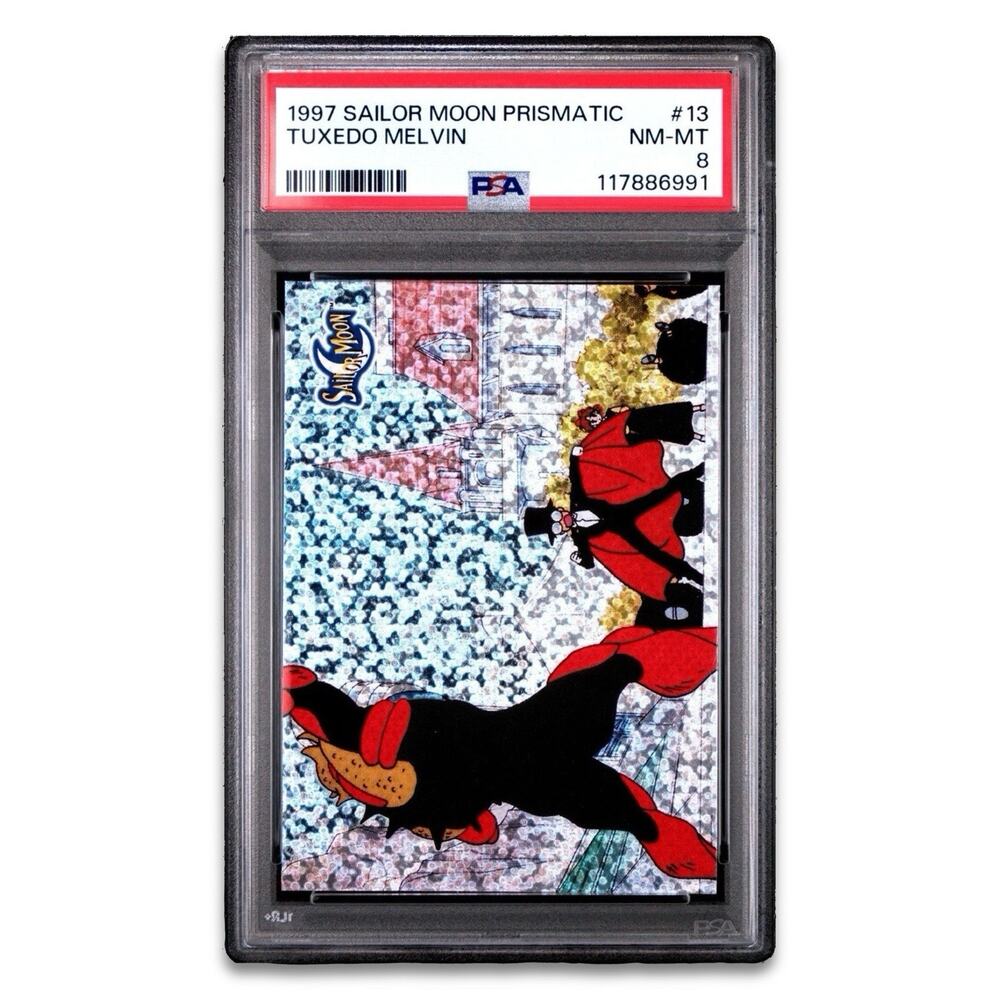1997 Sailor Moon Prismatic Tuxedo Melvin #13 PSA 8 retro anime card